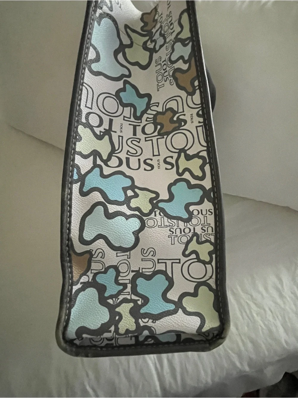 Tous Mint, Aqua & Brown Patterned Tote Bag